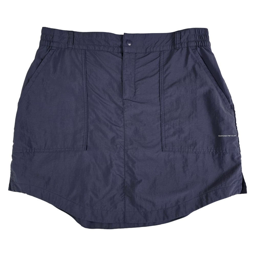 Columbia Women's Omni-Wick Hiking Skort Pockets Outdoor Golf Navy Blue Large